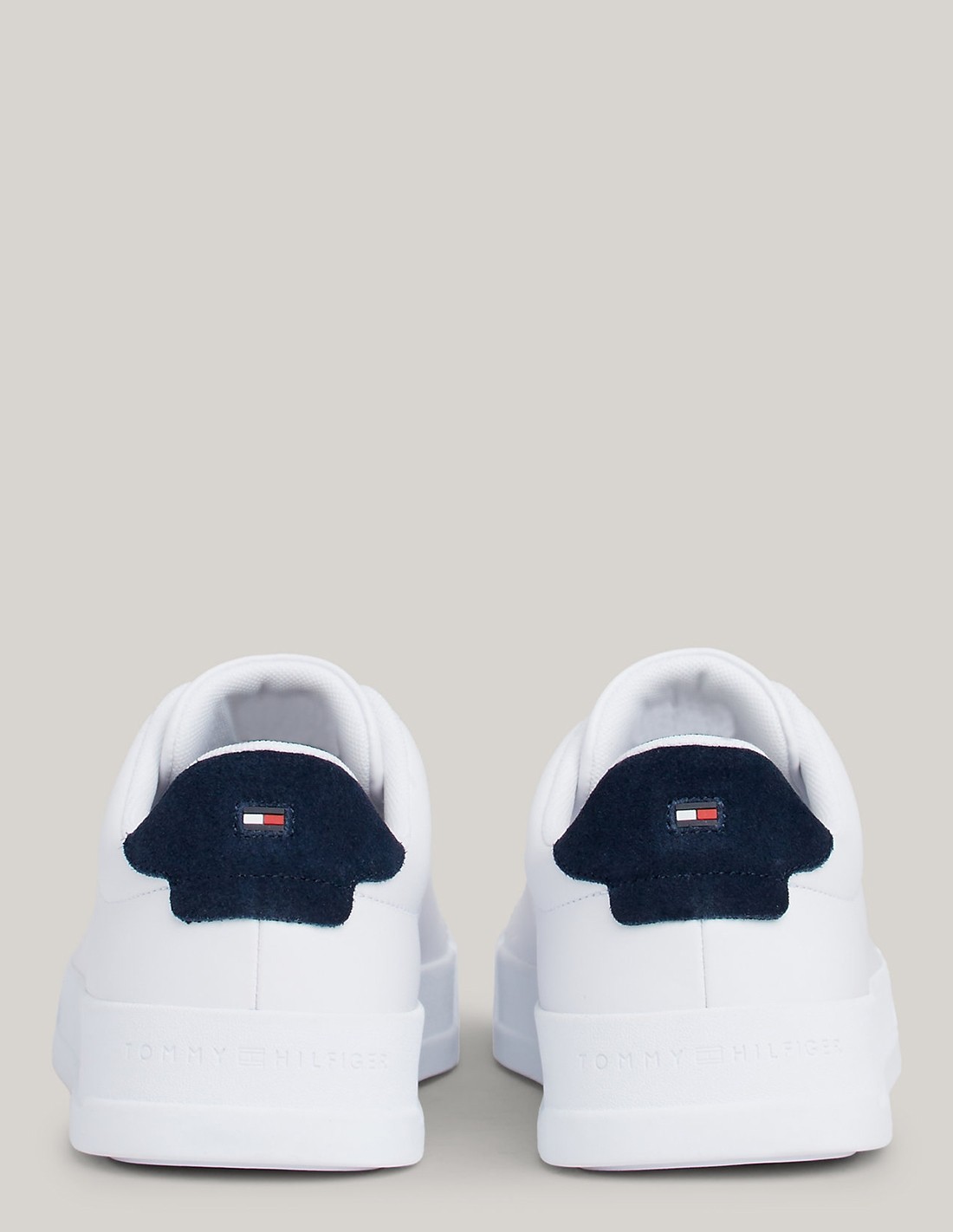 tommy hilfiger Basket de ville Homme th court leather Blanc/Noir