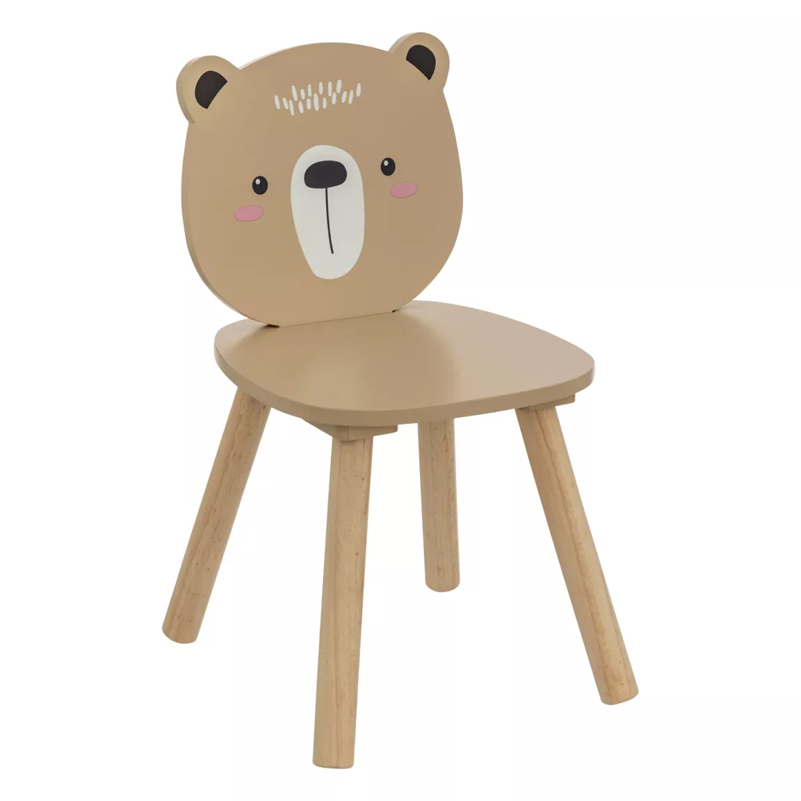 Chaise enfant bois (H46 cm) Douceur Ourson Beige