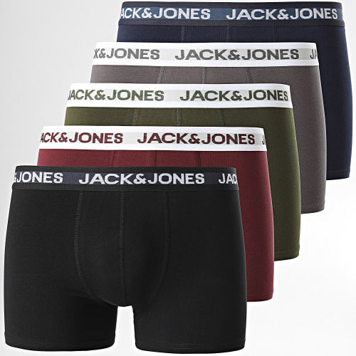 Lot De 5 Boxers Black Friday Noir Bleu Marine Vert Kaki
