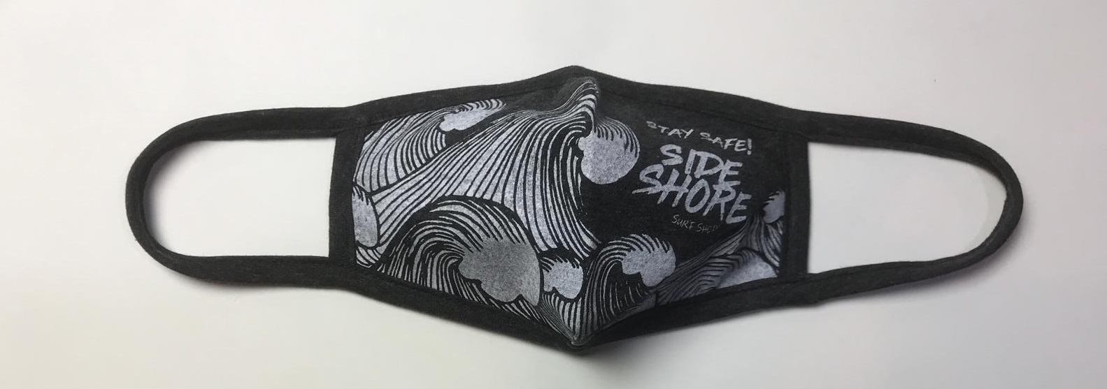 Side Shore Masque Barrière Tissu - Wave Black