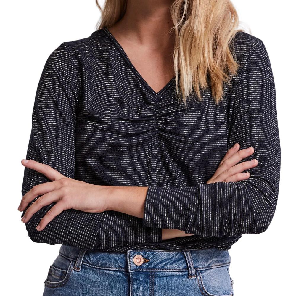 Pieces T-shirt Marine à rayures Femme Pieces Tamara
