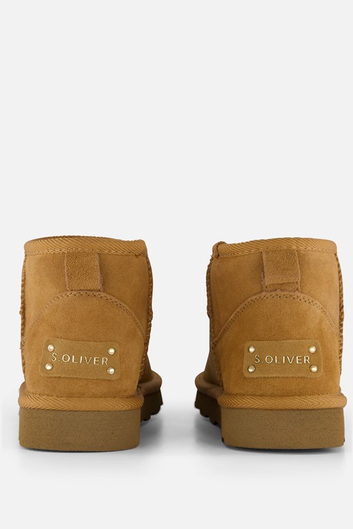 S.Oliver Gevoerde boots cognac Suede