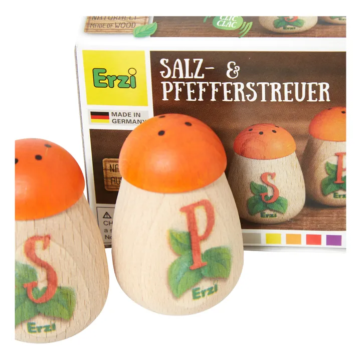Erzi Salière et poivrier à jouer en bois