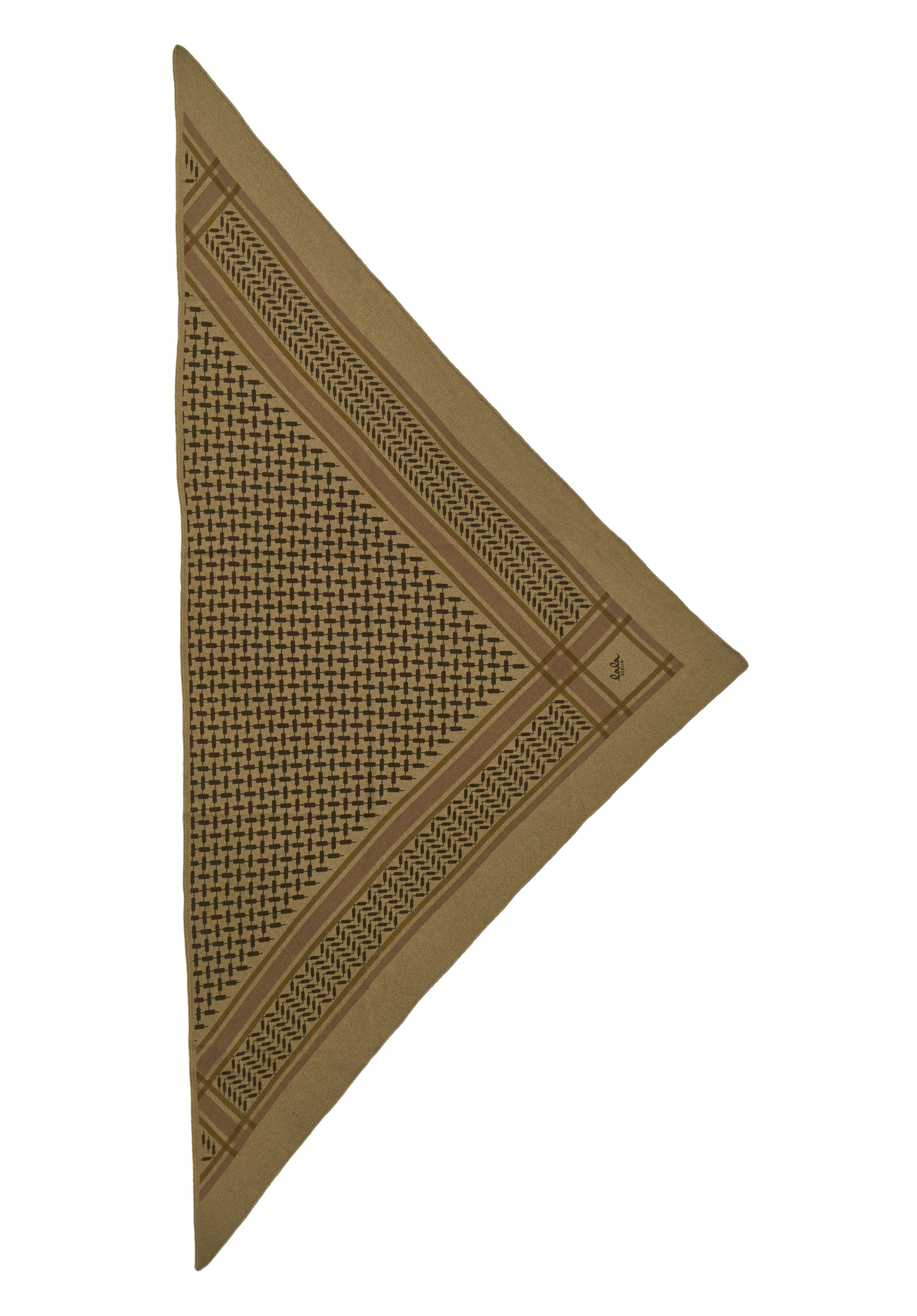 Lala Berlin  Triangle Trinity Colored tørklæde, Grey on Militare - M