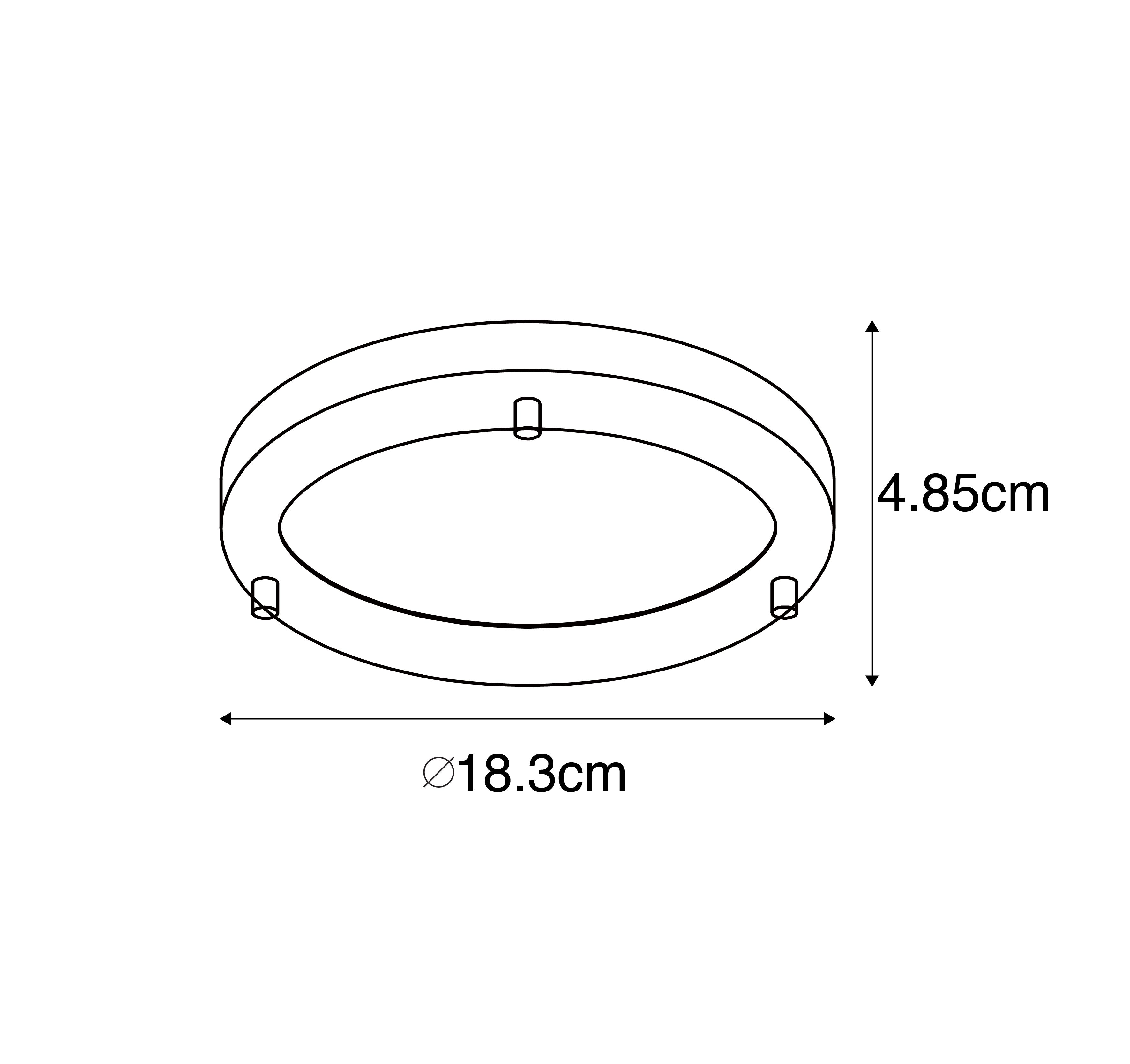 Moderne plafonnière goud 18 cm IP44 - Yuma