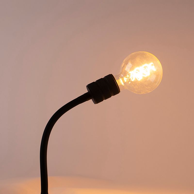 Moderne klemlamp zwart met flexarm - Cavalux