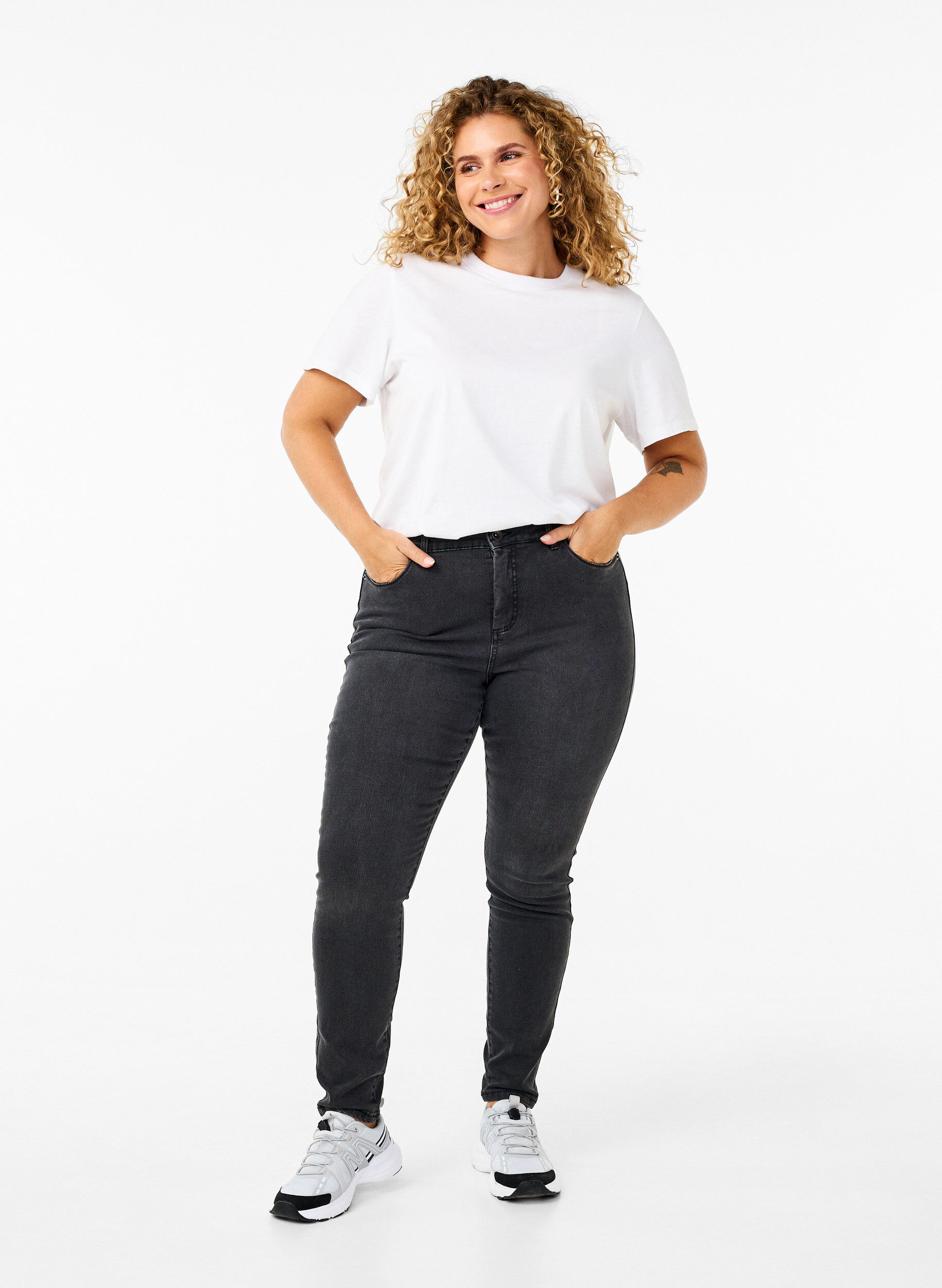 Amy jeans med høj talje og super slim fit