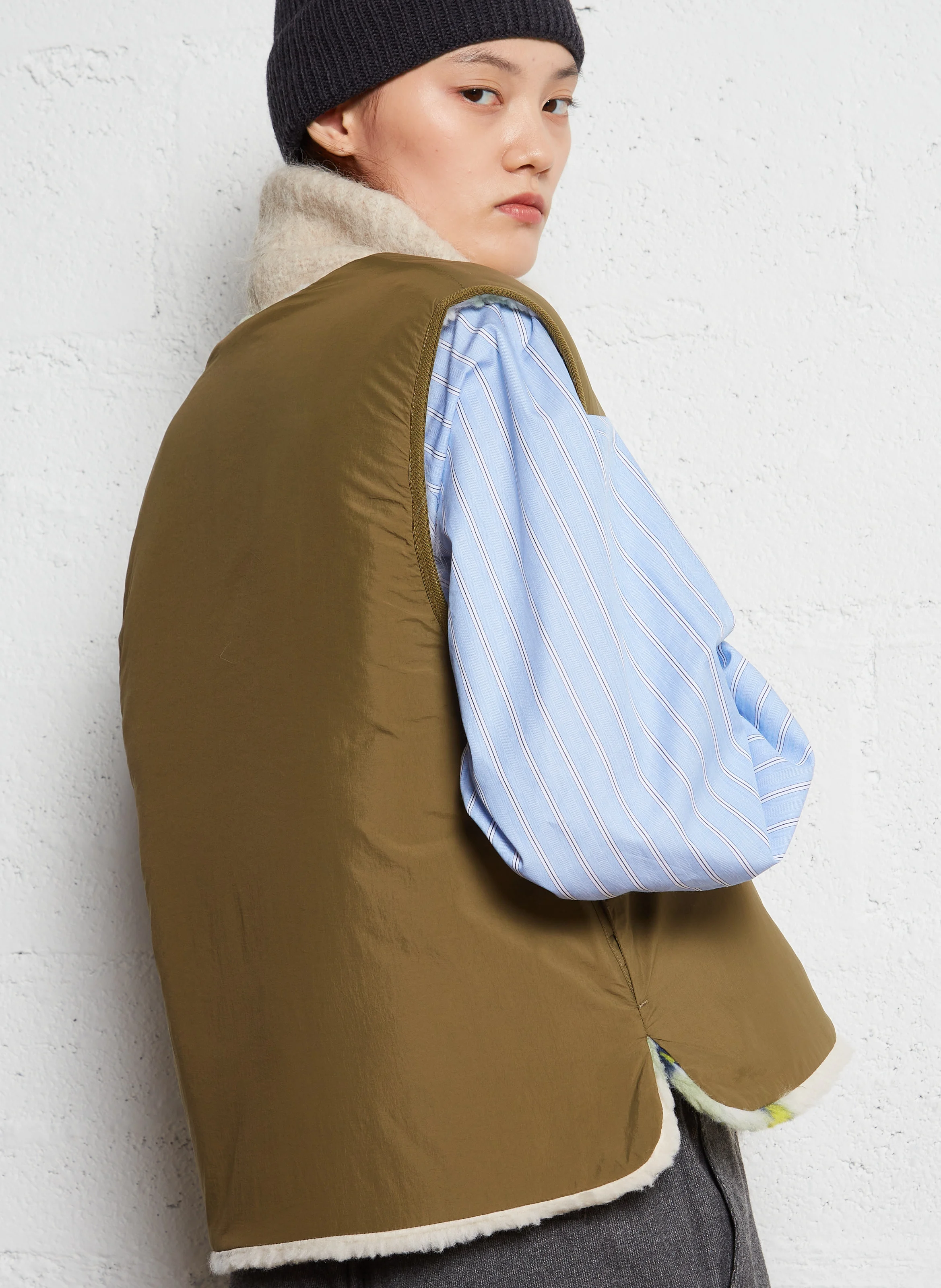 HESS - Veste sans manches réversible | Marron