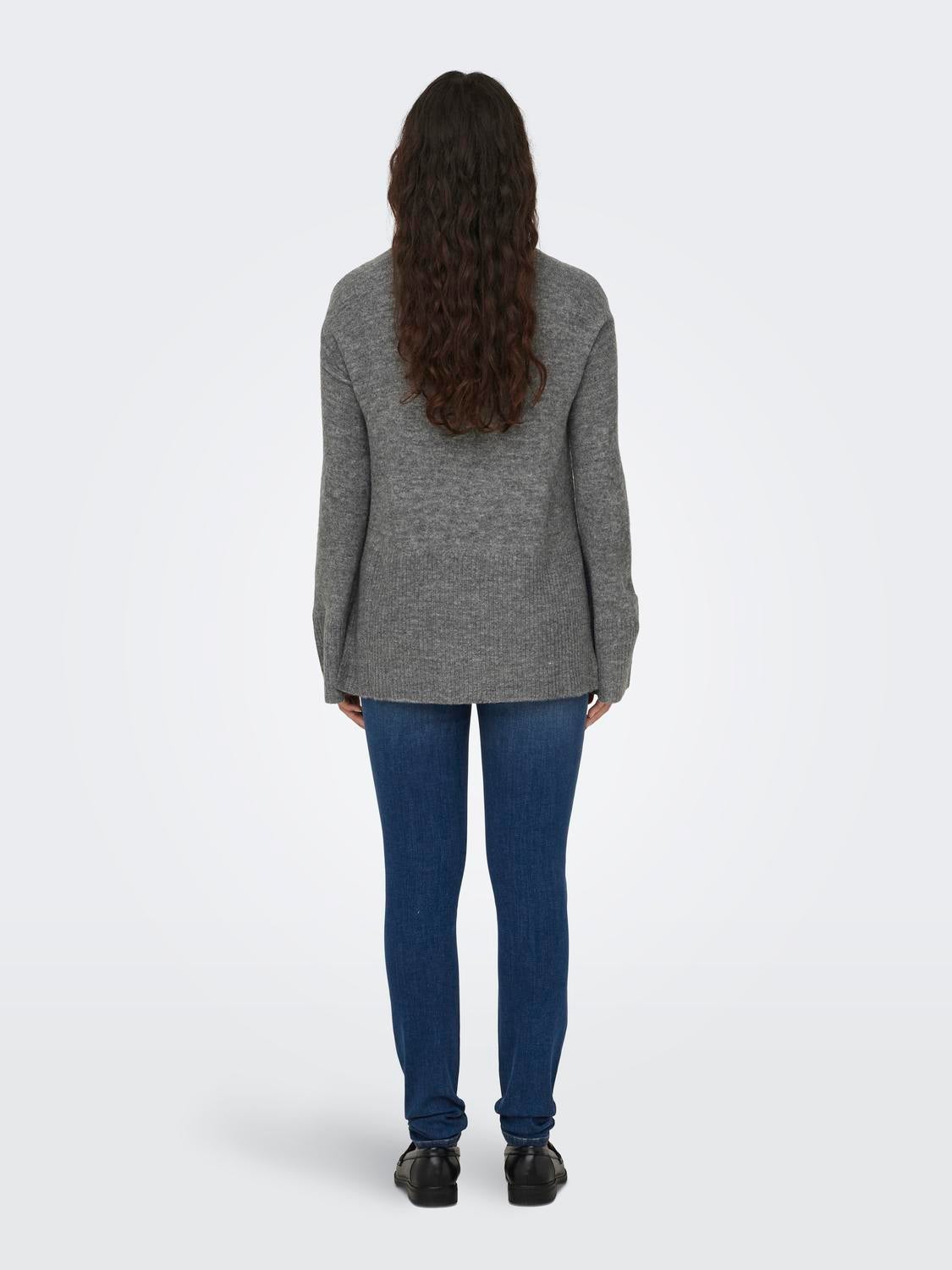 JDYELANORA Strickpullover Dark Grey Melange