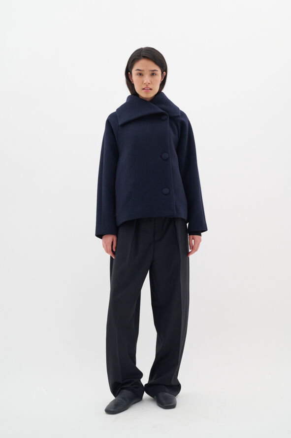 InWear PerryIW Short Coat Marine blue