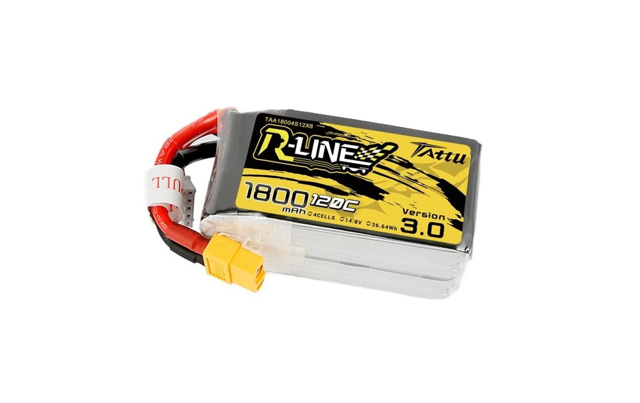 RC-Akku LiPo 1800 mAh 14.8 V 120C R-Line V3.04S LiPo-Akku für Flugmodelle mit XT60 Stecker