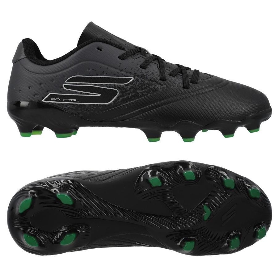 Skechers Razor 1.5 FG Evergreen - Noir/Argenté Enfant