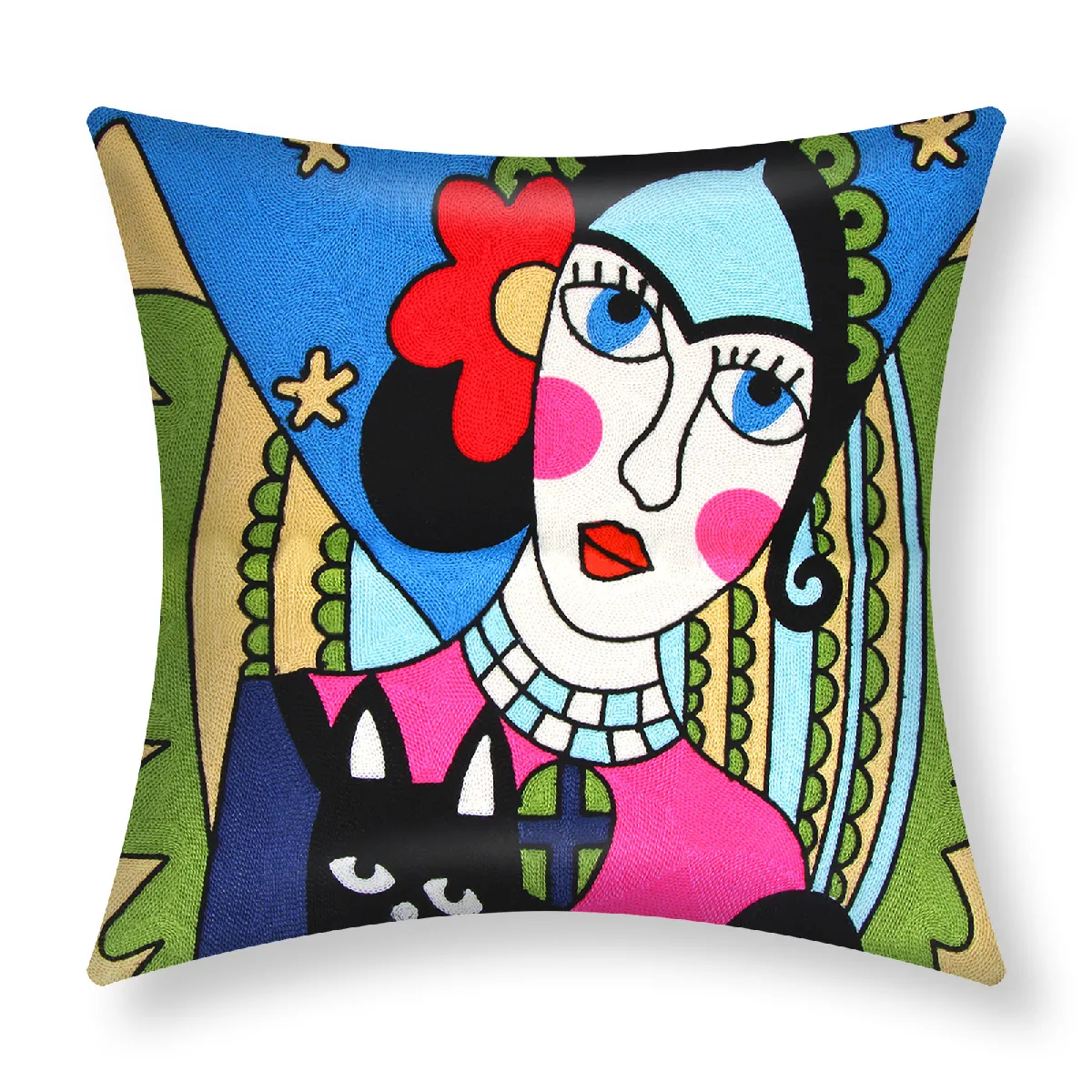 AVIZAR Housses de Coussin - Art Phantura 45x45 cm