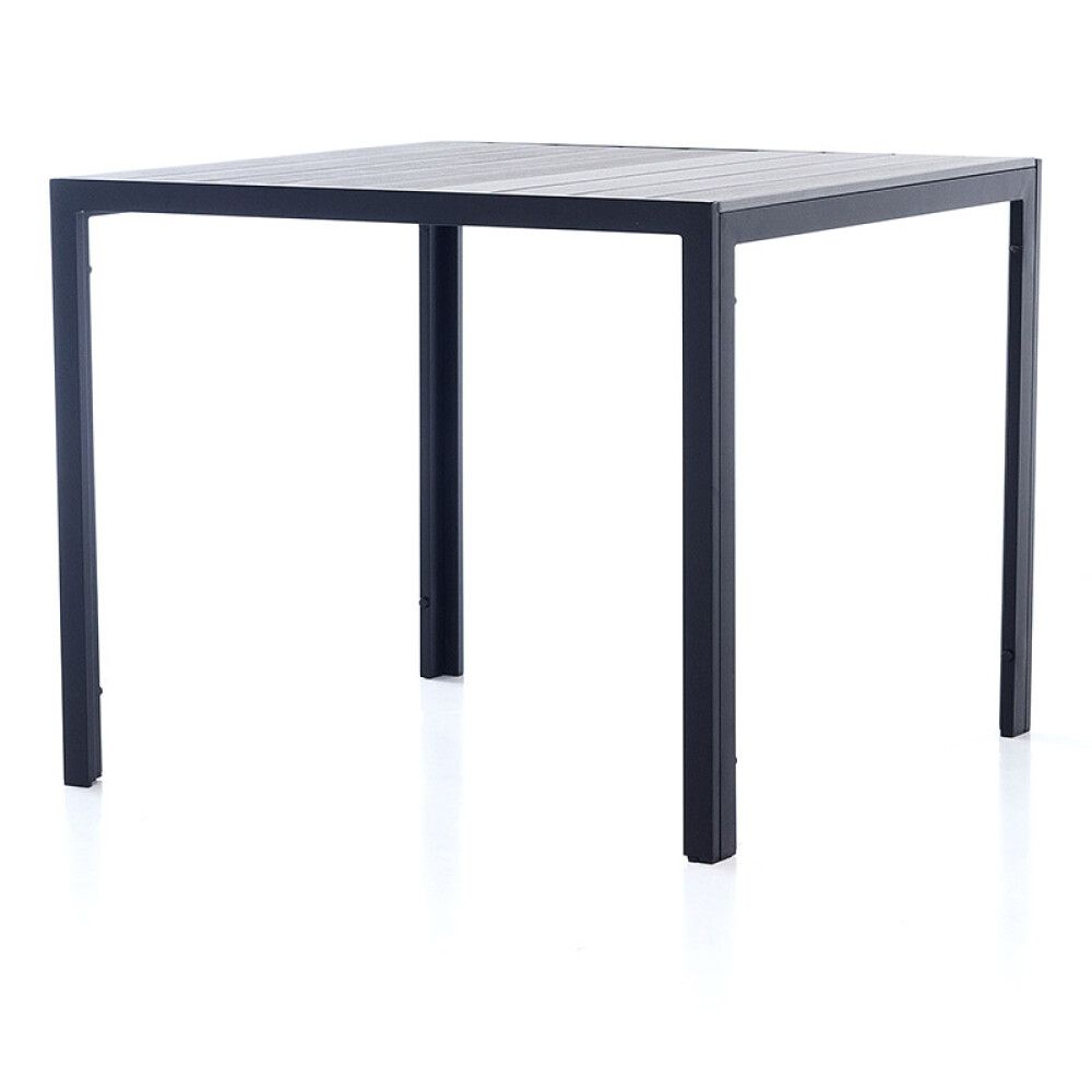 SPISEBORD SUNFUN SÖNDRUM 90X90 GRÅ/SVART