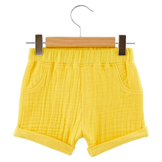 Short mousseline Little Friends   Jaune        de               P'tit bisou