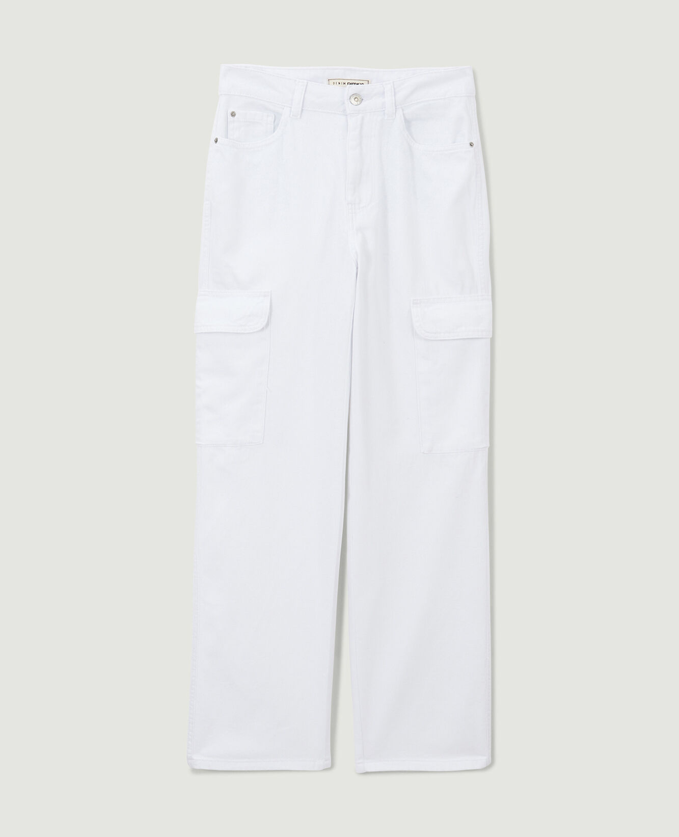 Jean cargo droit - Blanc