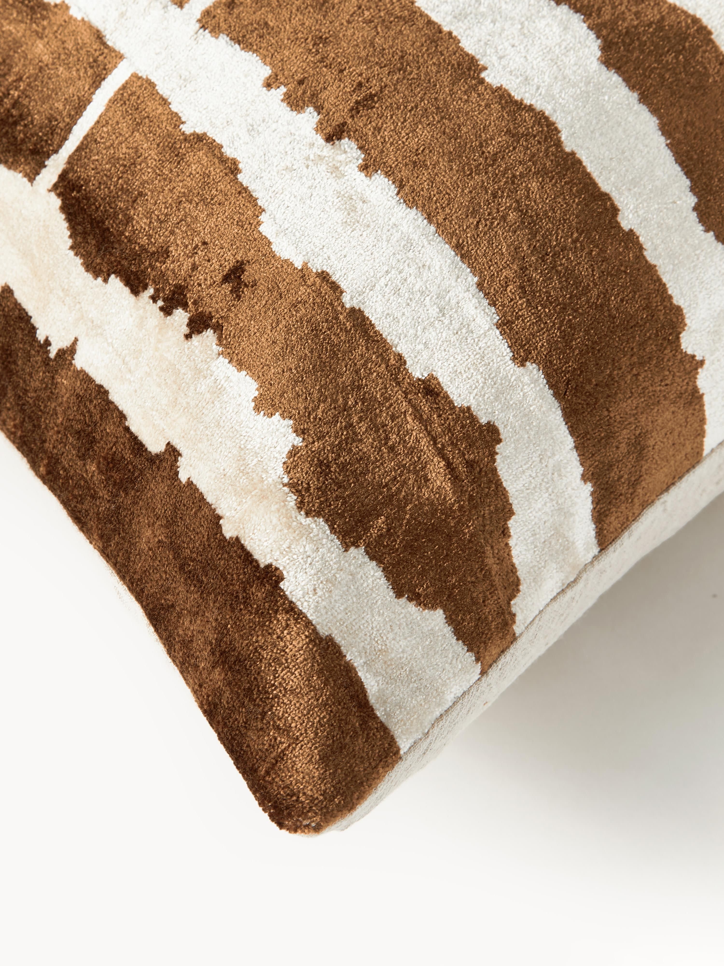 Viscose kussenhoes Dejan met ingeweven jacquardpatroon