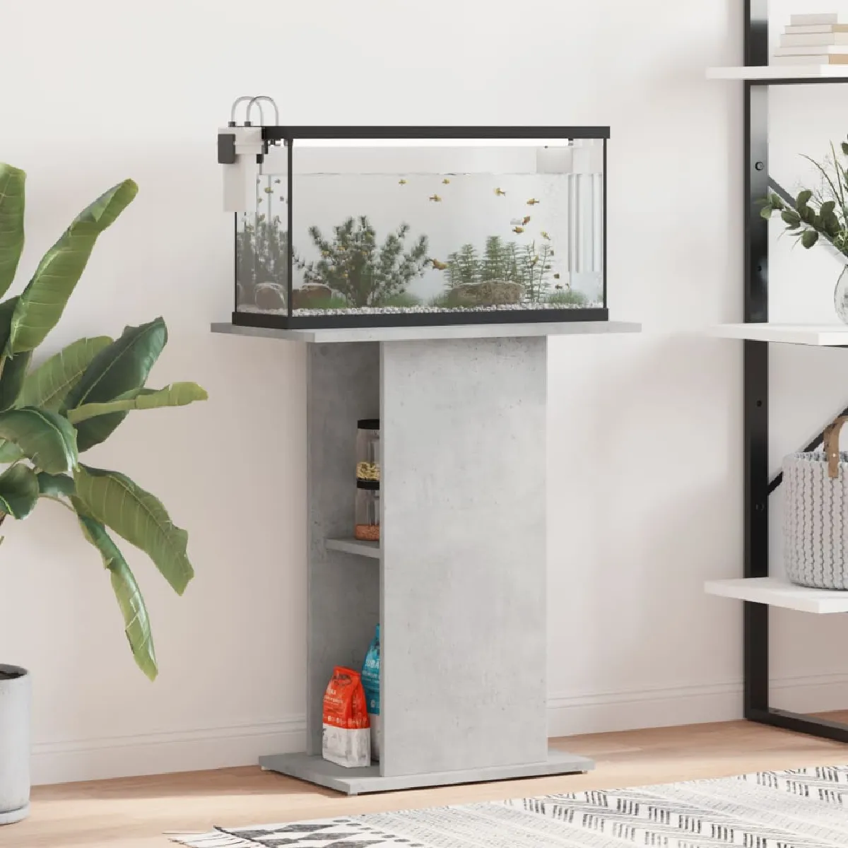 VIDAXL Support d'aquarium - Gris béton