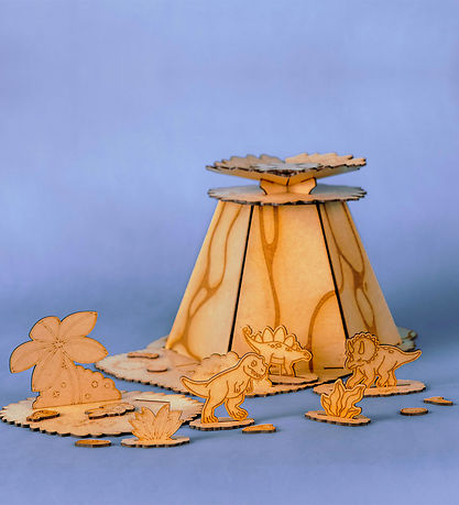 Crateit Kreatives Spielset - Dinosaur - Holz - Flucht aus dem Vu