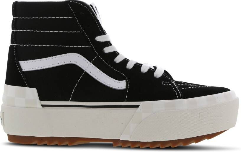Vans Ua Sk8 Hi Stacked Suede Canvas Black Blanc Sneaker