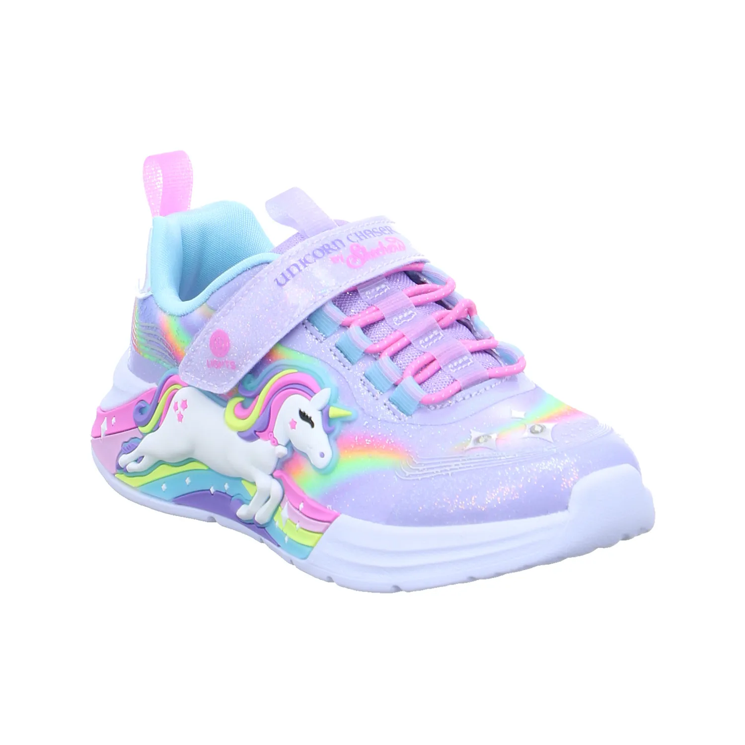 SKECHERS Kleinkinder-Halbschuh Klett Flieder Synthetik  Sneaker