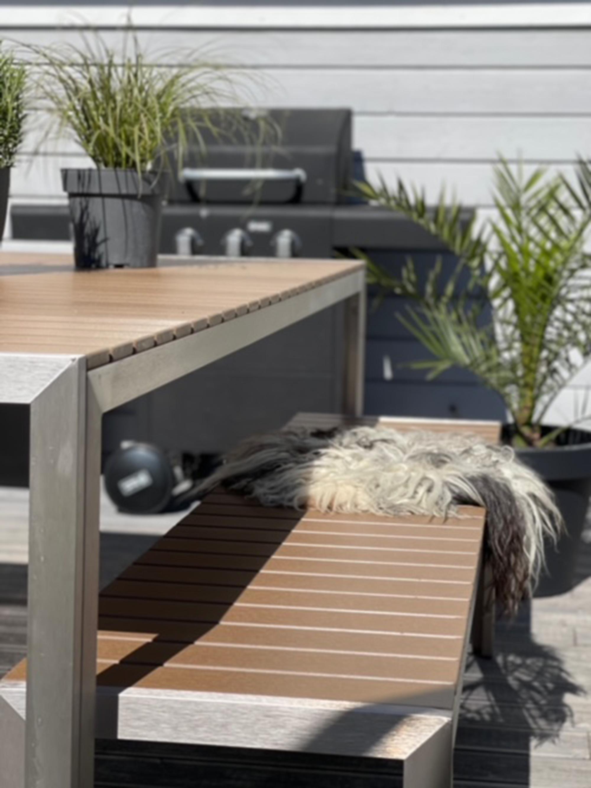 Tuinset met banken 6-zits NARDO Bruin