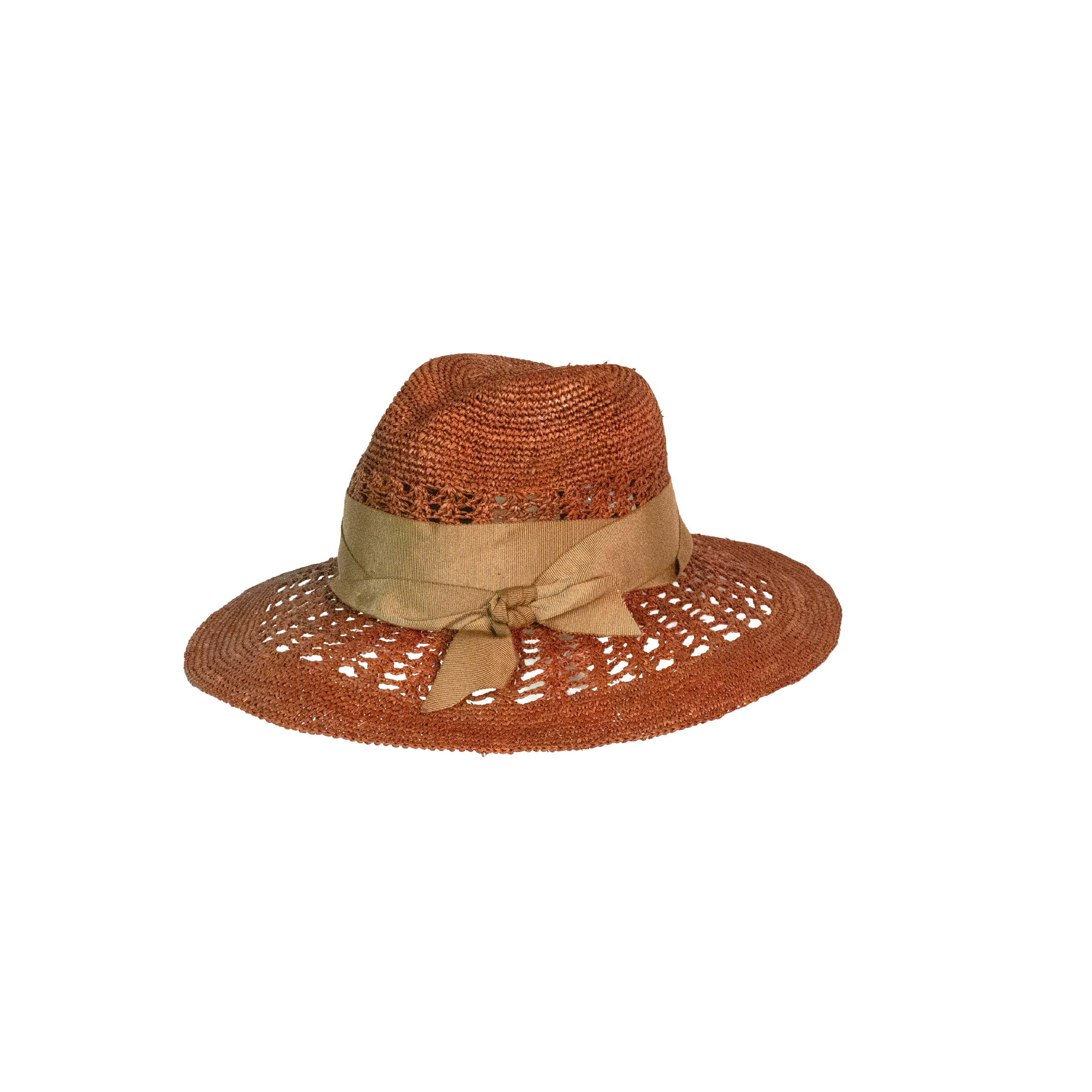 Chapeau Panama en crochet ajouré
