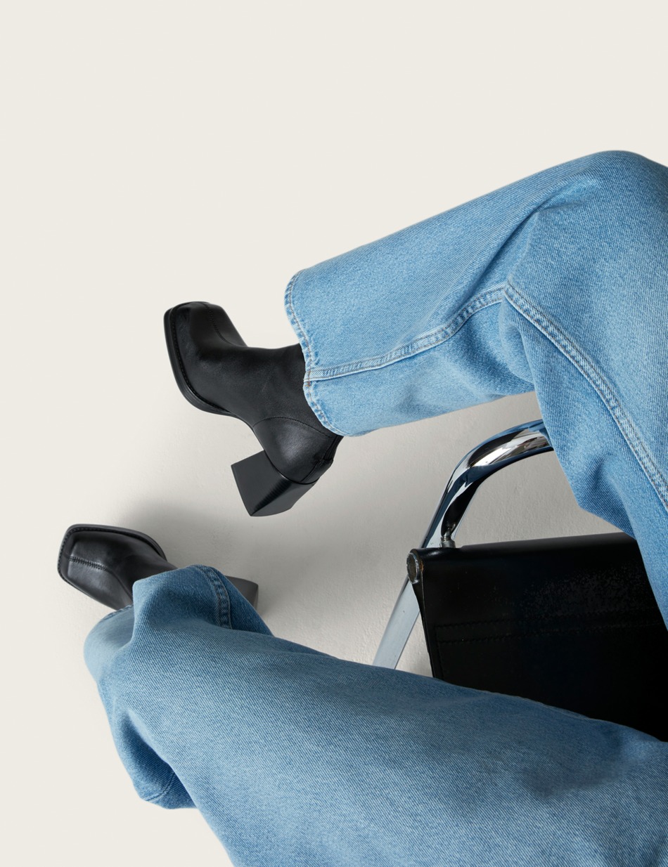 Glattleder Stiefelette