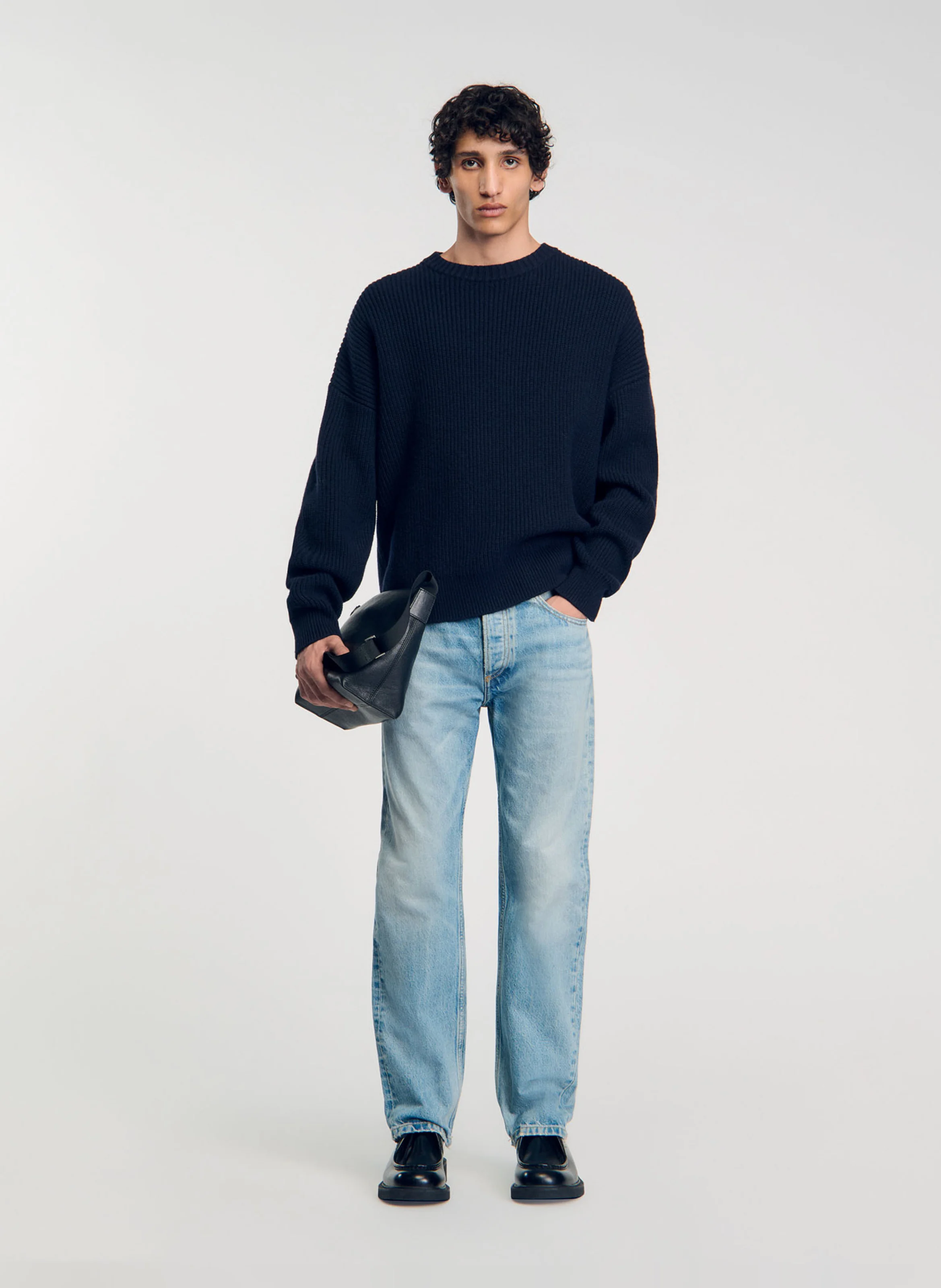 Jean droit en coton | Bleu