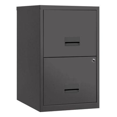 Classeur 2 tiroirs pour dossiers suspendus - 66 x 40 x 40 cm - anthracite