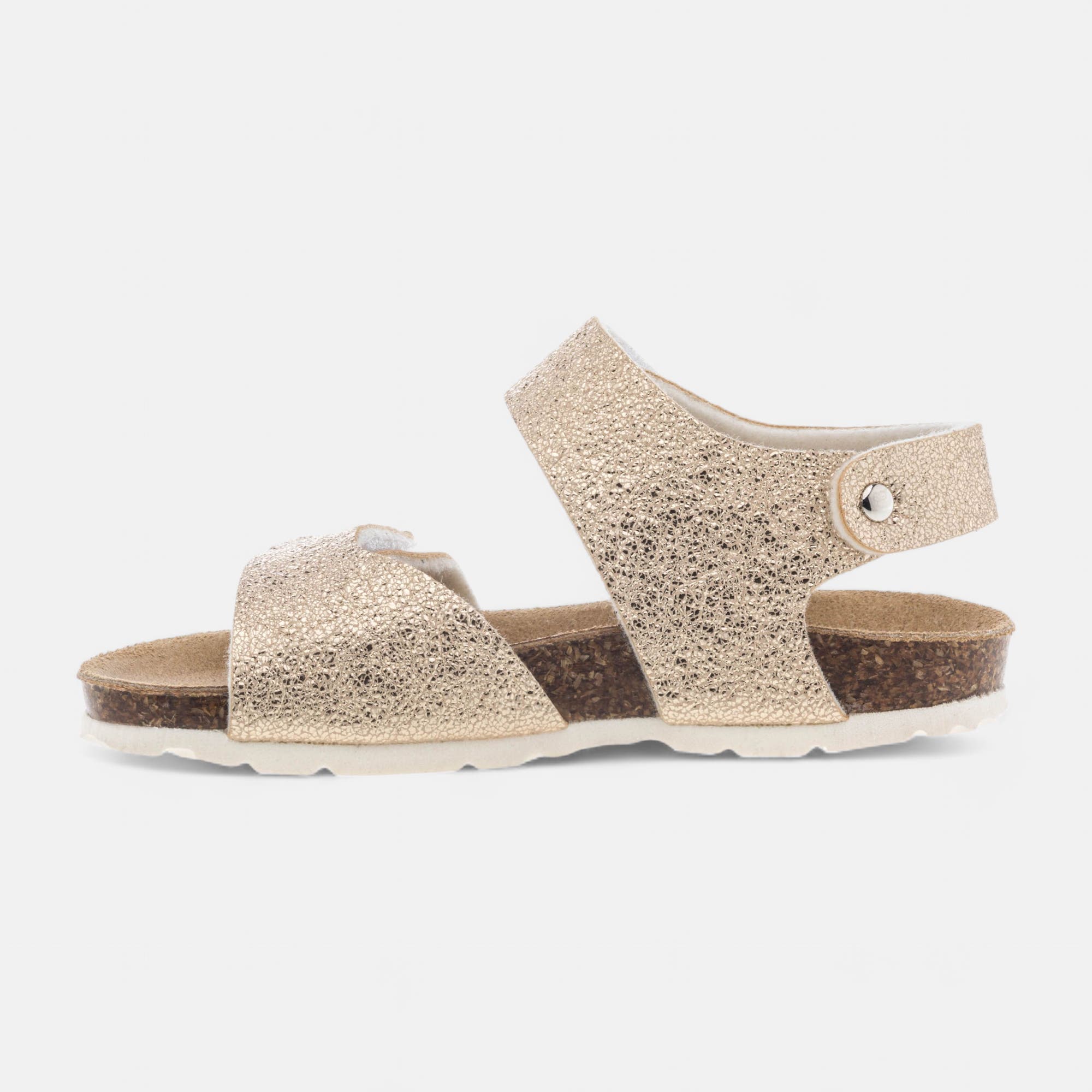 Mules semelle liège Fille or