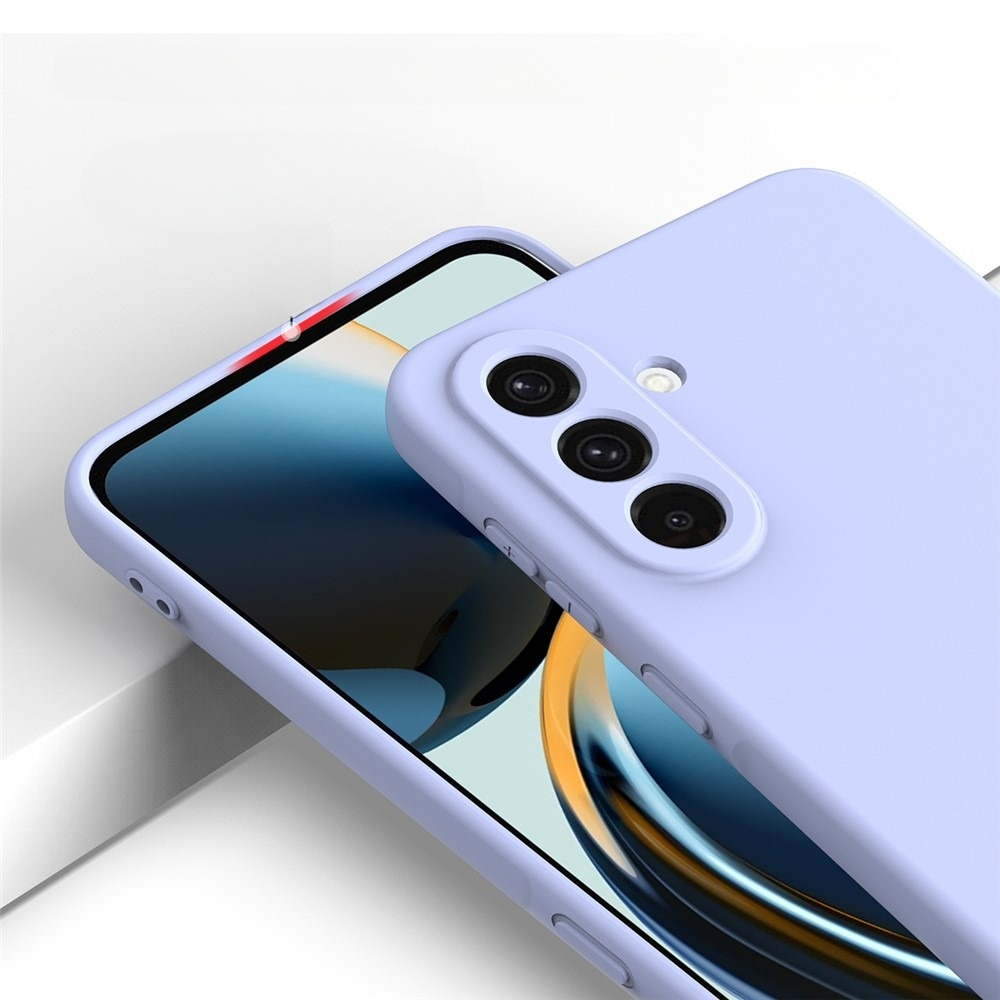 Samsung Galaxy A17 Silikon Case Hülle mit Kameraschutz   Handschlaufe - Lila