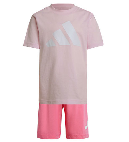 adidas Performance Set - T-Shirt/Shorts - LK BL - Pink/White