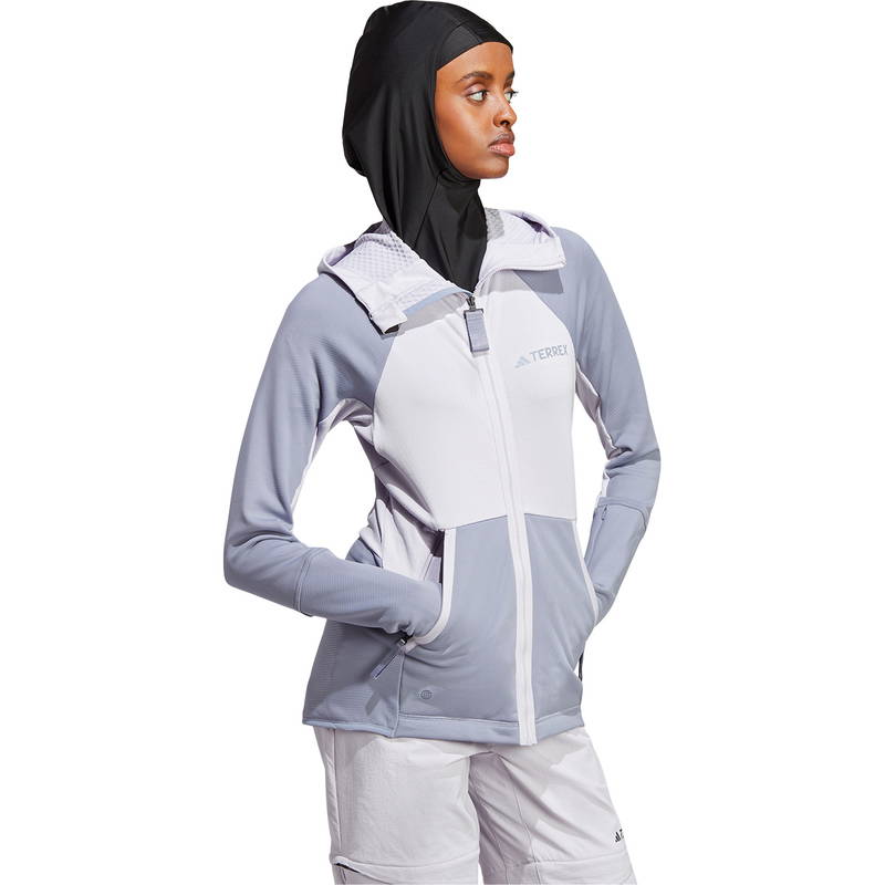 adidas Terrex Tech Flooce Full Zip Hooded Fleecejakke Dame