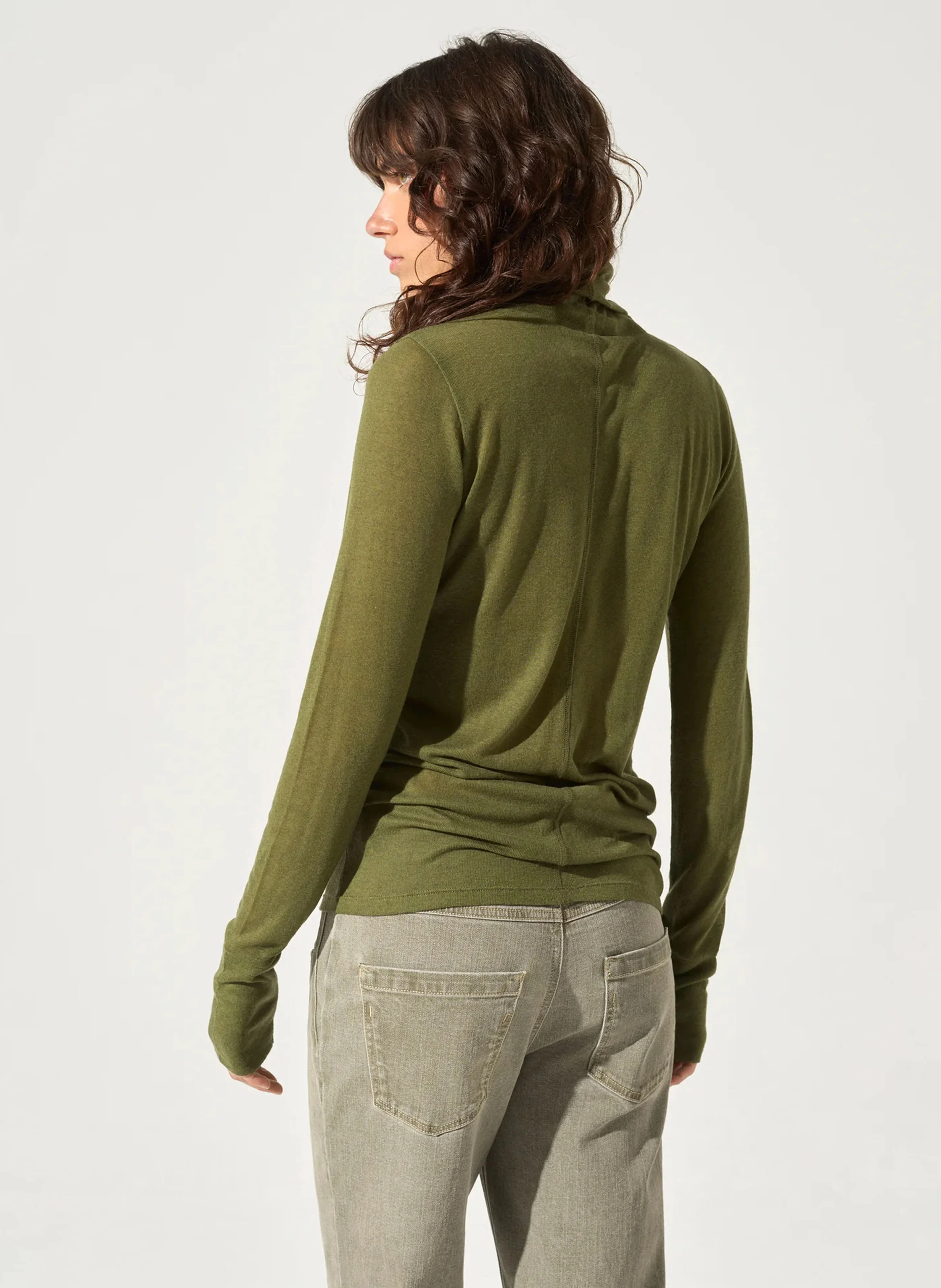 LIVIO - Tee-shirt col roulé ajusté | Vert
