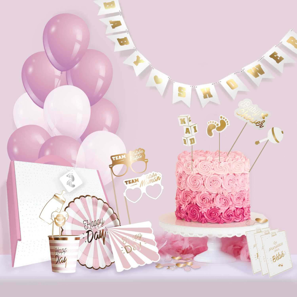 Kit décoration pour baby shower 46 pièces