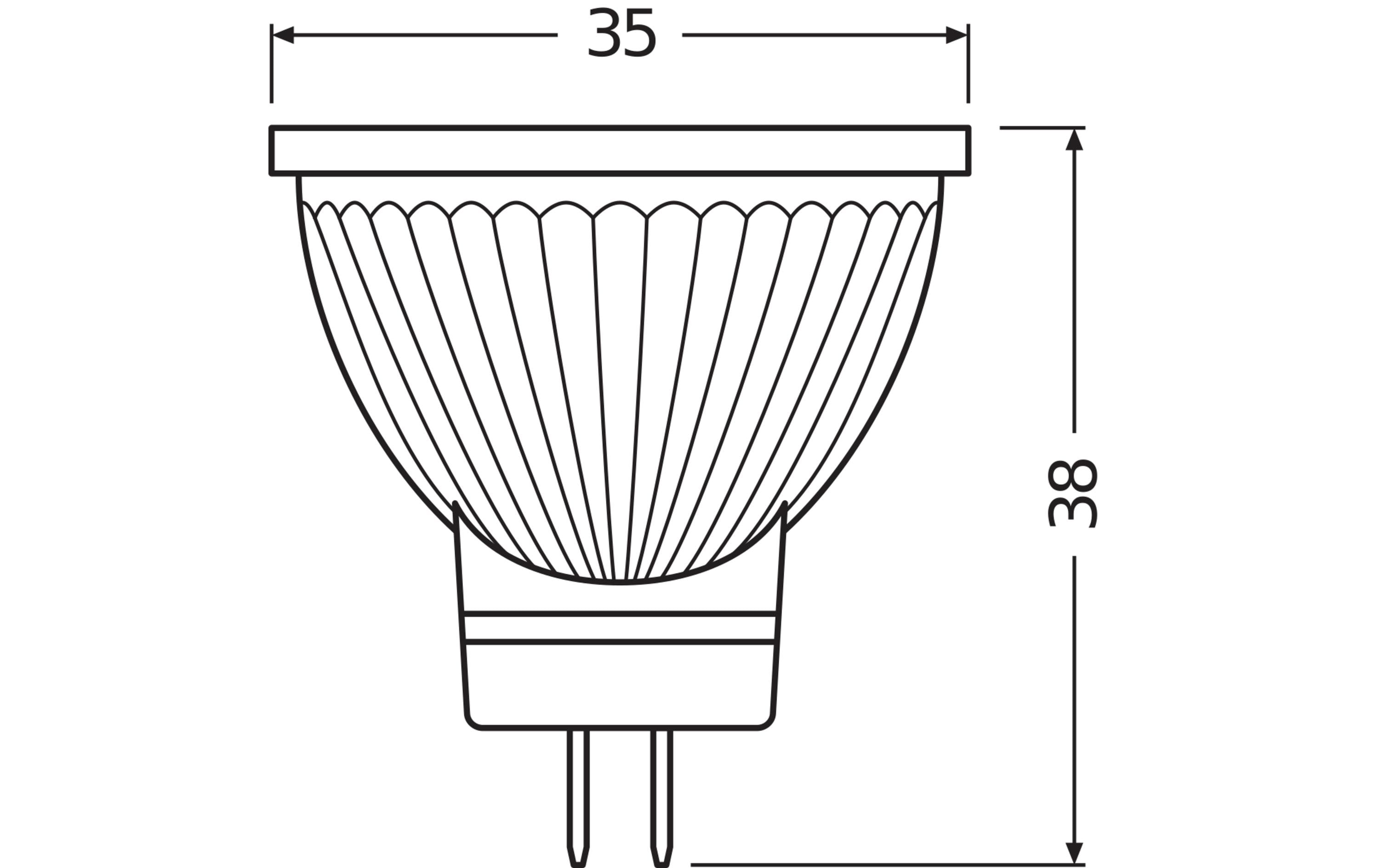Lampe Star MR11, 2.5W, GU4 WarmweissLED-Reflektorlampe