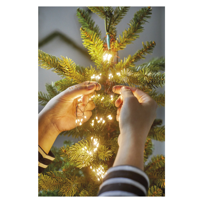 408er LED-Lichterdraht - ca. 180 cm - silber