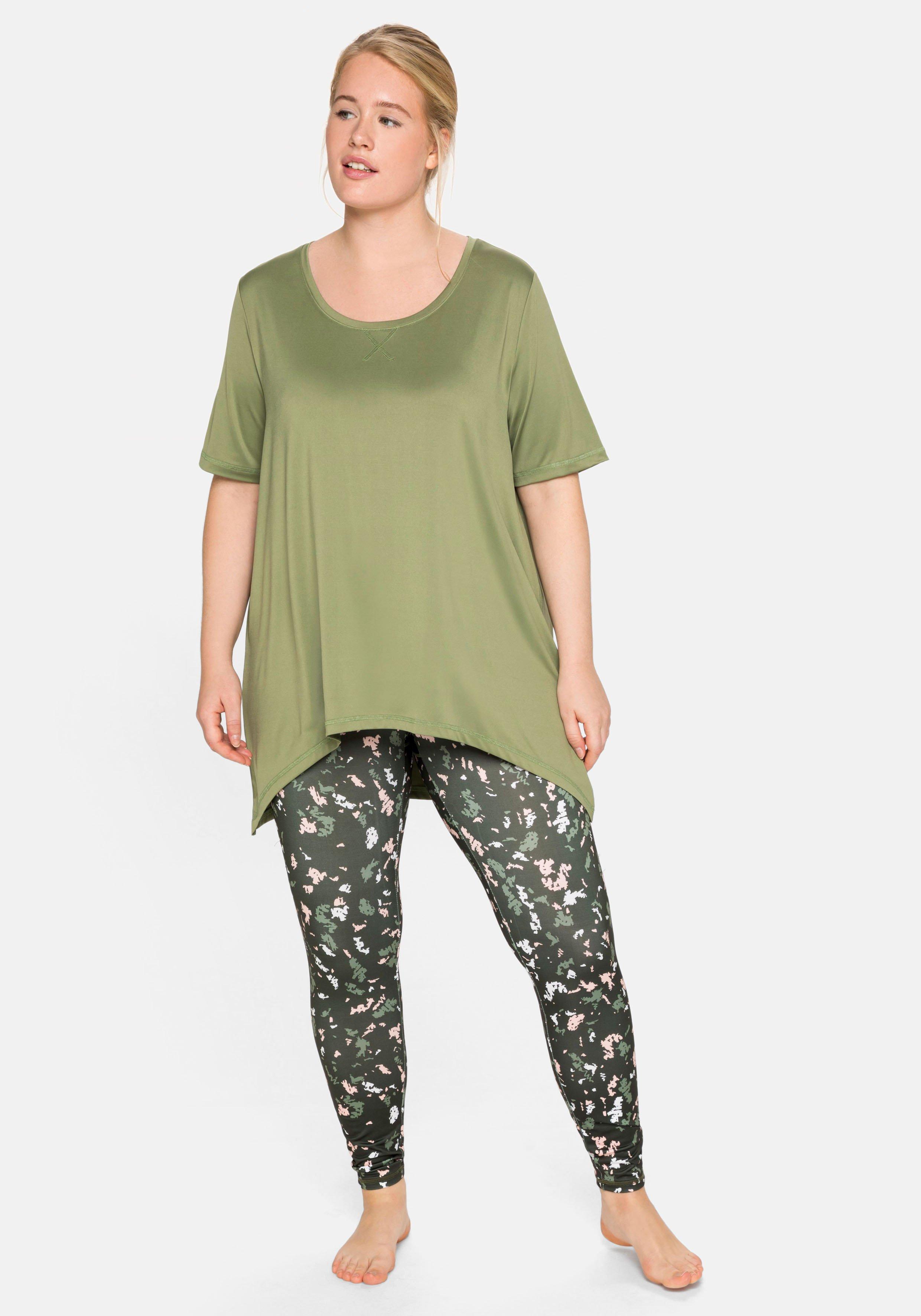 Funktionsshirt mit vorn gerundetem Saum