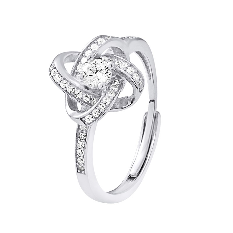 Bague NOEUD - Oxyde de zirconium - Argent 925