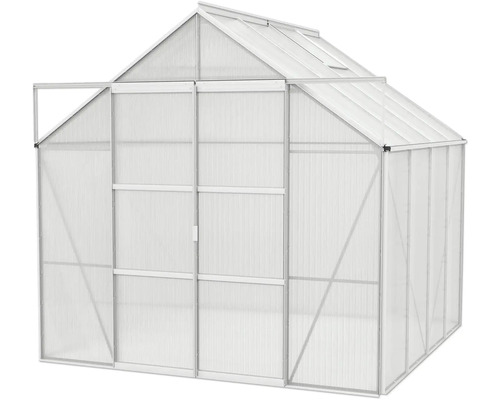 Vitavia Uranus 6700 kas, dubbelwandige polycarbonaat panelen, 4 mm dik, 257 x 258 cm, aluminium