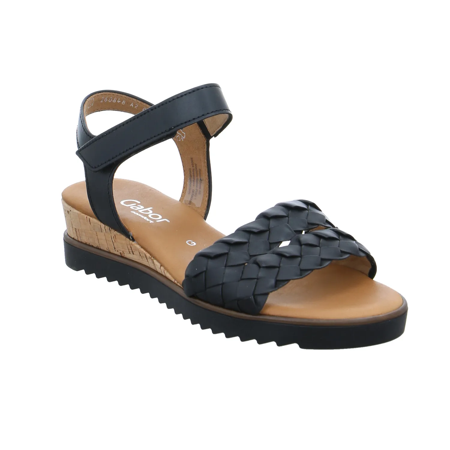 GABOR Sandalette Schwarz Leder