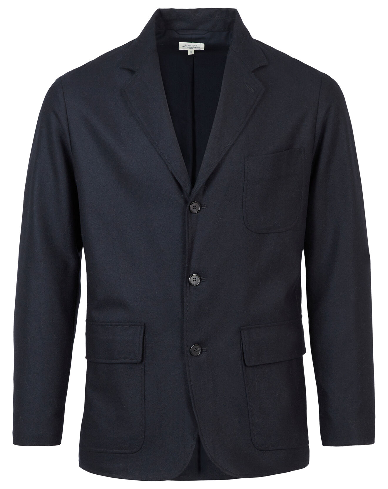 Hartford Veste 100% Laine Jet marine foncé