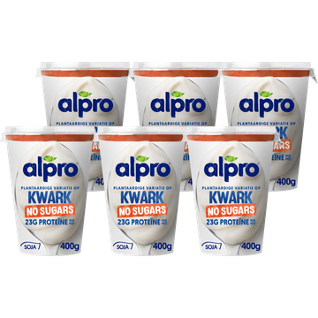 Alpro Plantaardige Variatie Op Kwark Zonder Suikers 6 x 400g