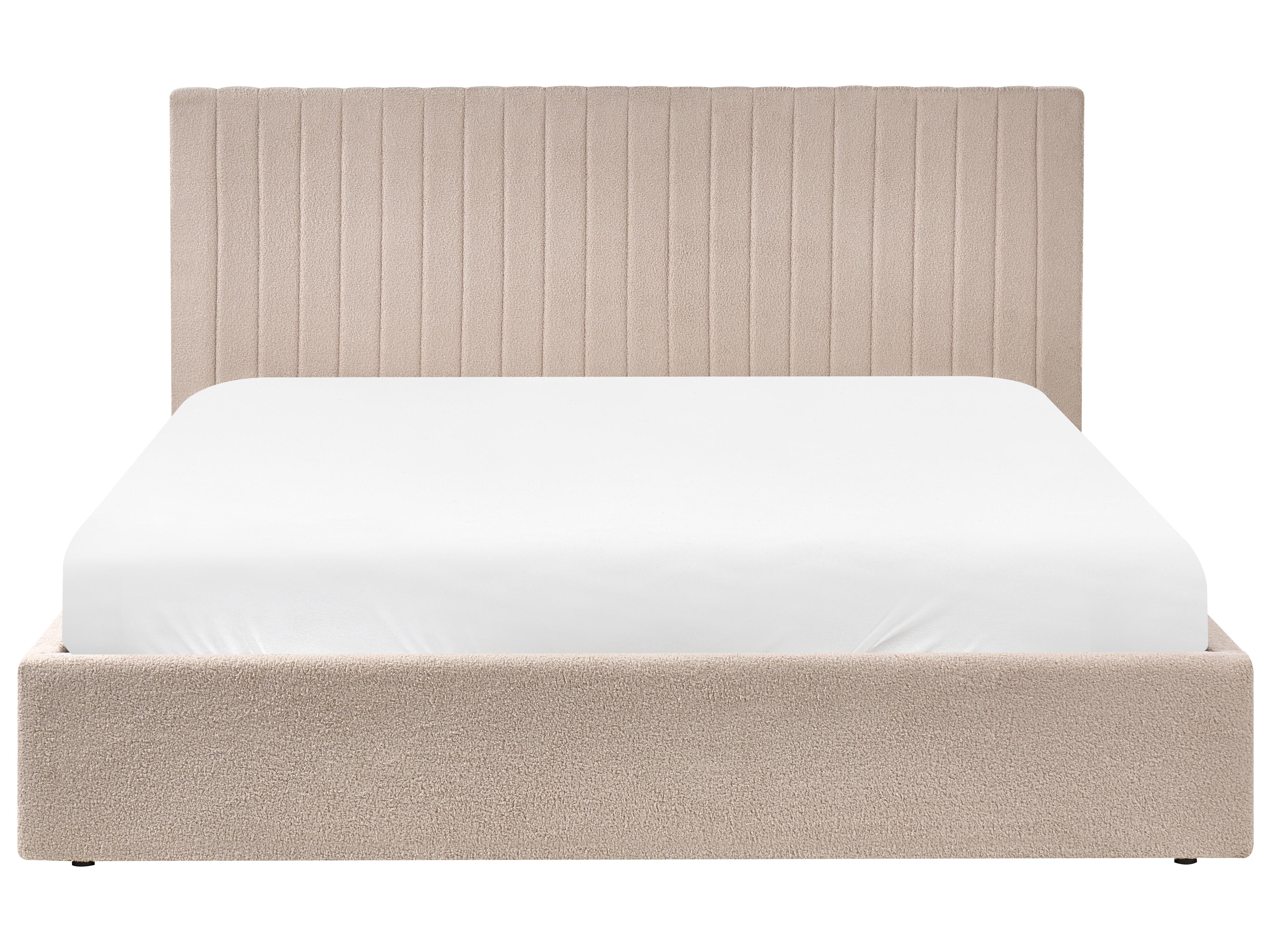 Bed met opbergruimte Bouclé VION 180 x 200 cm Beige