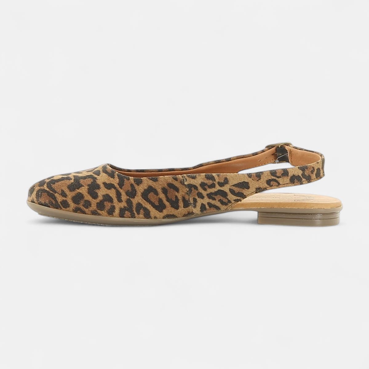 Escarpins avec bride arrière Femme en cuir camel
