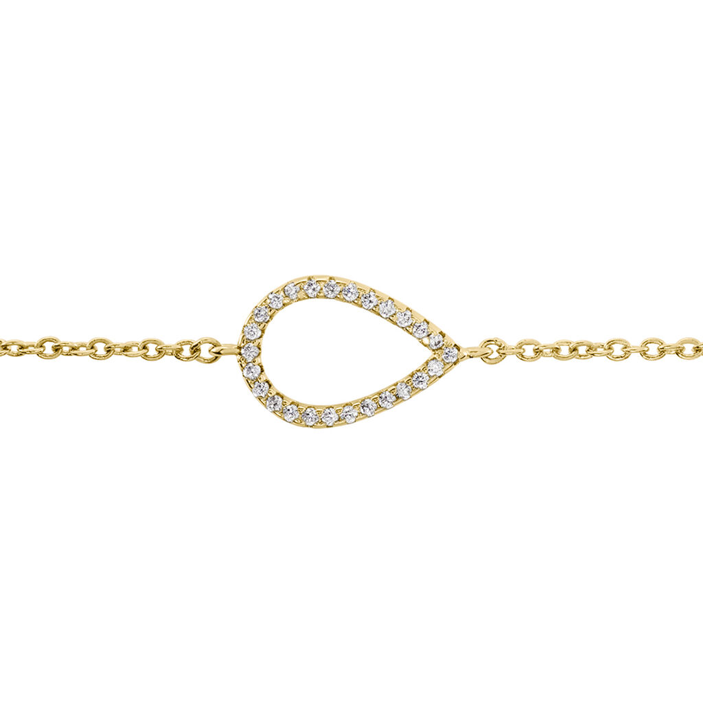 Bracelet Plaqué Or Jaune Genseric Oxydes De Zirconium