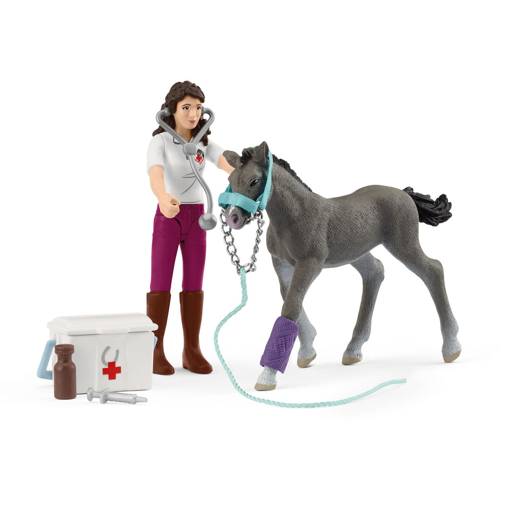 Køb Schleich Pocket Set Fru Kramer Med Føl