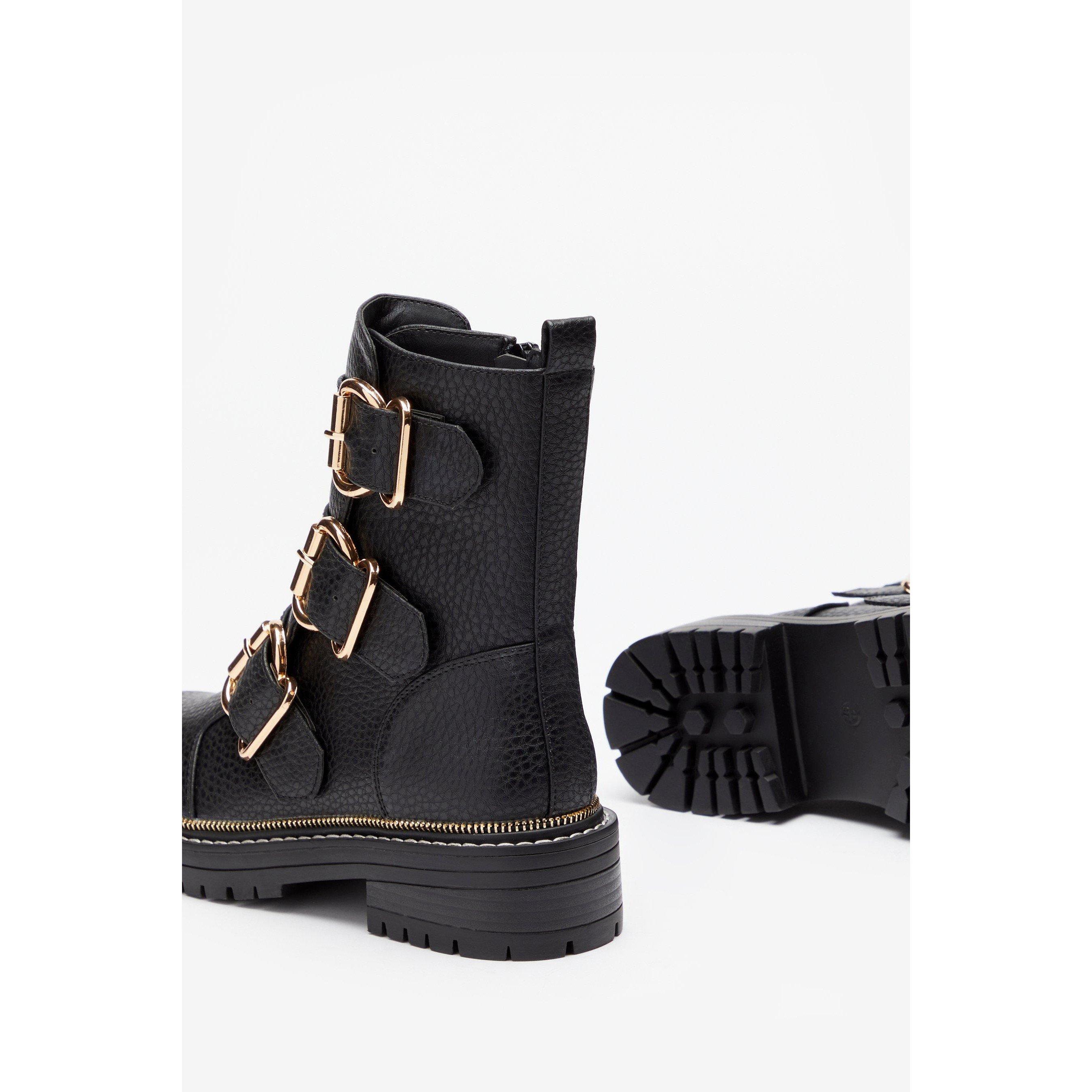 Be You Studio Three Buckle Biker Boot