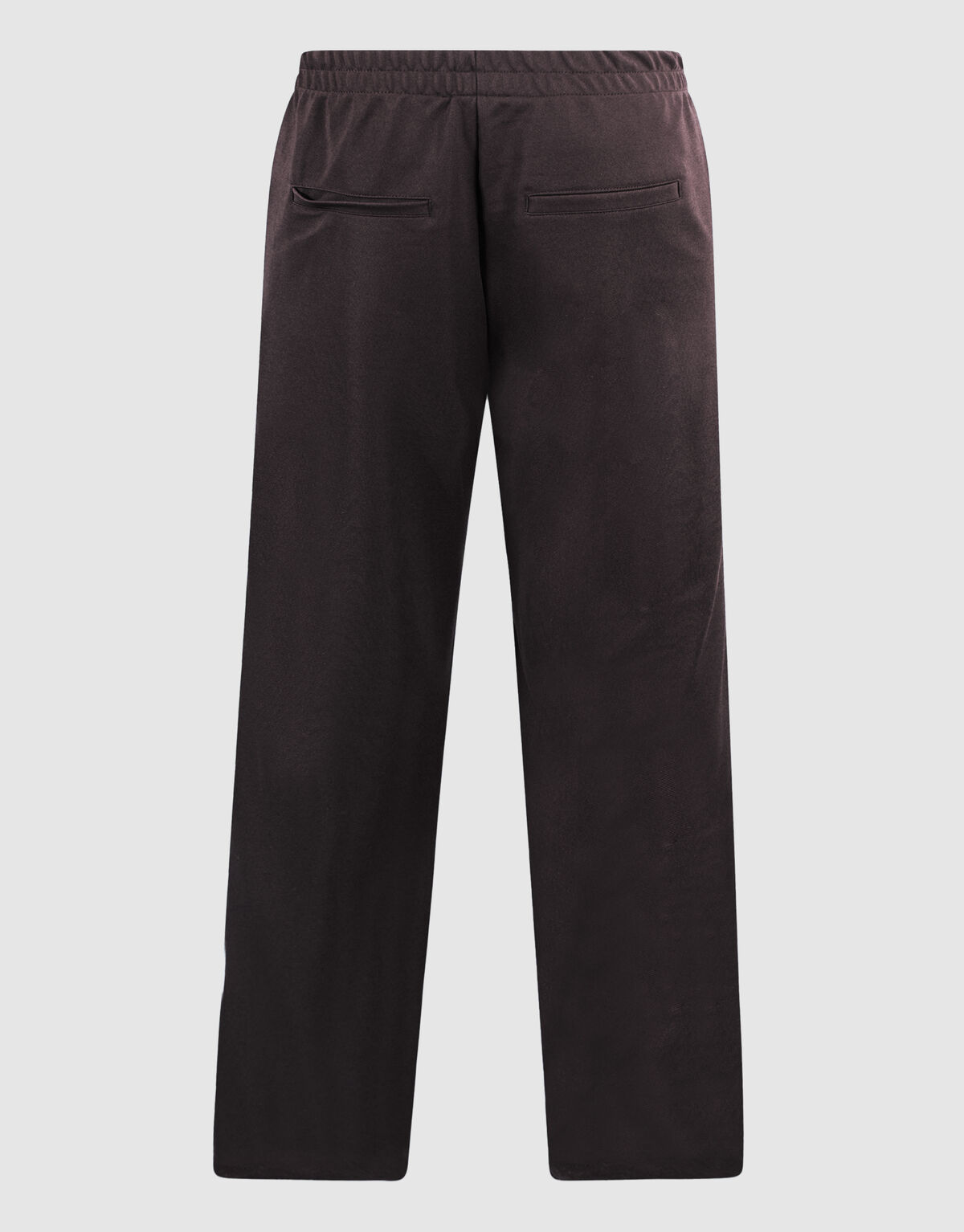 Basis Wide Leg Broek Donkerbruin
